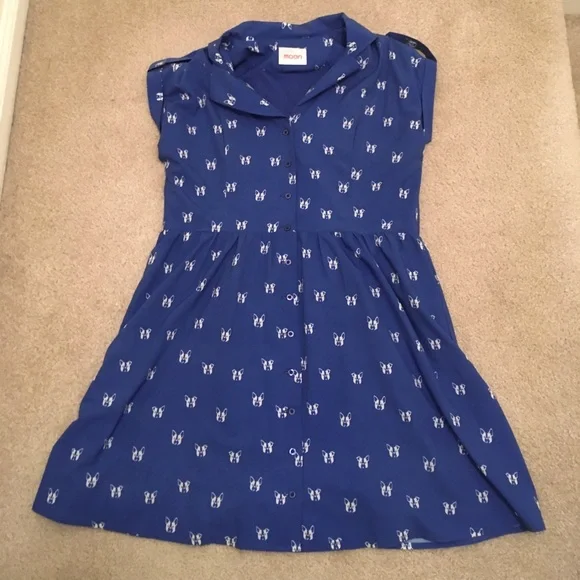 Dresses | Retro French Bulldog Print Dress Size L | Poshmark Dresses | Retro French Bulldog Print Dress Size L | Poshmark